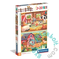Clementoni 2 x 20 db-os puzzle - The Farmyard Family (24818)
