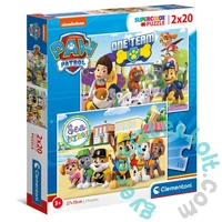 Clementoni 2 x 20 db-os Szuper Színes puzzle - Mancs őrjárat - A csapat (24779)
