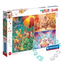 Clementoni 3 x 48 db-os Szuper Színes puzzle  - A cirkusz (25264)