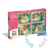 Clementoni  4 az 1-ben Szuper színes puzzle (12,16,20,24 db-os) - Disney Hercegnők (21746)