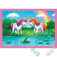 Clementoni  4 az 1-ben Szuper színes puzzle (12,16,20,24 db-os) - Egy nap, az Unikornissal (21740)