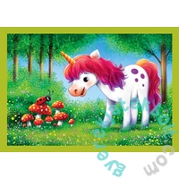 Clementoni  4 az 1-ben Szuper színes puzzle (12,16,20,24 db-os) - Egy nap, az Unikornissal (21740)