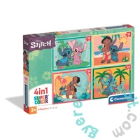 Clementoni  4 az 1-ben Szuper színes puzzle (12,16,20,24 db-os) - Stitch (21745)