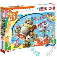 Clementoni 24 db-os Maxi puzzle - 44 csacska macska - Cool Cats (28512)