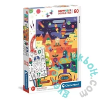 Clementoni 60 db-os Színezhető kétoldalas puzzle - Robotok (26061)