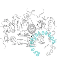 Clementoni 104 db-os Színezhető kétoldalas puzzle - Szafari (25701)