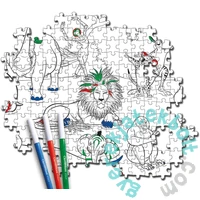 Clementoni 104 db-os Színezhető kétoldalas puzzle - Szafari (25701)