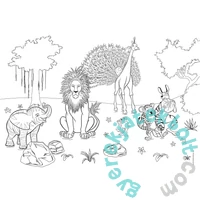 Clementoni 60 db-os Színezhető kétoldalas puzzle - Szafari (26994)