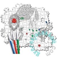 Clementoni 60 db-os Színezhető kétoldalas puzzle - Szafari (26994)