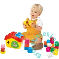 Clemmy Peppa malac házikó tároló, puha építőkockákkal, nyitható tetővel