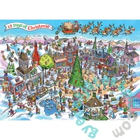 Cobble Hill 1000 db-os puzzle - DoodleTown - 12 Days of Christmas (44508)