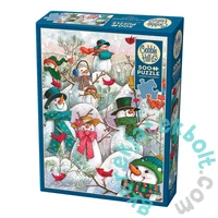 Cobble Hill 500 db-os puzzle - Hill of a Lot of Snowmen (45028)
