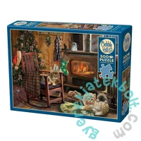 Cobble Hill 500 db-os puzzle - Kittens by the Stove (45048)