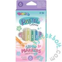 Coolpack - Colorino 6 színű csillámos filctoll - Pastel (82565PTR)