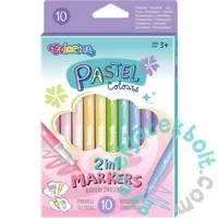 Coolpack - Colorino 10 színű kétoldalú ecset filctoll - Pastel (80875PTR)