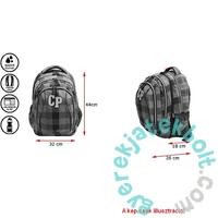 Coolpack - Combo 2 az 1-ben iskolatáska, hátizsák - 3 rekeszes - Classic Gray