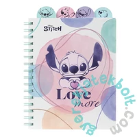 Coolpack - Disney - Stitch A/5 spirálfüzet - Love more - kockás (75064PTR)