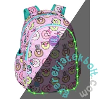 Coolpack - Jimmy LED-es iskolatáska, hátizsák - 2 rekeszes - Happy Donuts (F110665)