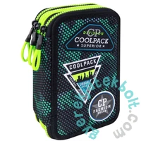 Coolpack - Jumper 3 FELSZERELT 3 emeletes tolltartó - Badges Boys - Green (B67151)