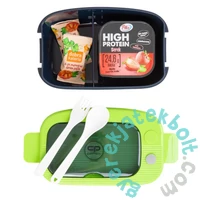 Coolpack - Mil műanyag uzsonnás doboz evőeszközökkel - Blue Green (Z31002)