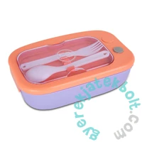 Coolpack - Mil műanyag uzsonnás doboz evőeszközökkel - Peach Purple (Z31003)