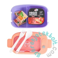 Coolpack - Mil műanyag uzsonnás doboz evőeszközökkel - Peach Purple (Z31003)