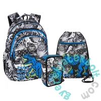 Coolpack - T-Rex iskolatáska szett 3 emeletes felszerelt tolltartóval (F029853-1-szett)