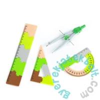 Kidea 4 db-os geometriai készlet - Zöld (ZGPA20CM4KA)