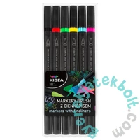 Kidea Kétoldalas filctollak - 6 féle színben (MBC6KKA)