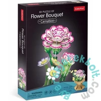 CubicFun 134 db-os 3D puzzle - Szegfű virágcsokor (W3300)
