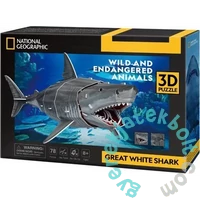CubicFun DS1098 - National Geographic, Nagy fehér Cápa - 78 db-os 3D puzzle