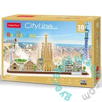 CubicFun MC256 - City Line Barcelona - 186 db-os 3D puzzle