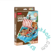 CubicFun W3122 - Sailing Ship - Vitorlás - 33 db-os 3D puzzle