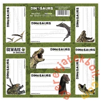 Dinoszauruszok 7 db-os füzetcímke (NNZDN)
