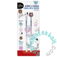 Derform - Kidea Állatos grafit ceruza figurával - 2 db-os - háromféle (OFA2KA)