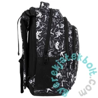 BackUp Dinoszauruszos iskolatáska, hátizsák - 3 rekeszes - Black - GROW WITH ME