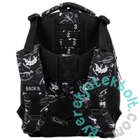 BackUp Dinoszauruszos iskolatáska, hátizsák - 3 rekeszes - Black - GROW WITH ME