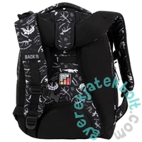 BackUp Dinoszauruszos iskolatáska, hátizsák - 3 rekeszes - Black - GROW WITH ME