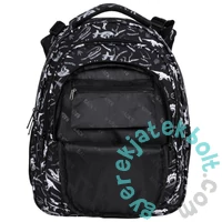 BackUp Dinoszauruszos iskolatáska, hátizsák - 3 rekeszes - Black - GROW WITH ME