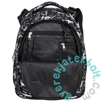 BackUp Dinoszauruszos iskolatáska, hátizsák - 3 rekeszes - Black - GROW WITH ME