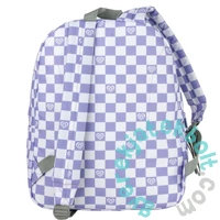 BackUp iskolatáska, hátizsák - 1 rekeszes - Lila, fehér kockás (PLB7C26)