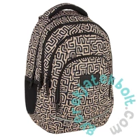 BackUp iskolatáska, hátizsák - 3 rekeszes - Black and Gold (PLB7A08)