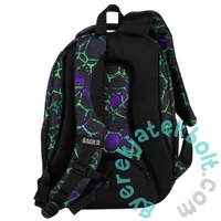 BackUp iskolatáska, hátizsák - 3 rekeszes - Black, green (PLB7O52)