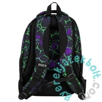 BackUp iskolatáska, hátizsák - 3 rekeszes - Black, green (PLB7O52)