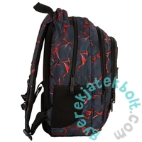 BackUp iskolatáska, hátizsák - 3 rekeszes - Black lava (PLB7O43)