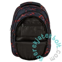 BackUp iskolatáska, hátizsák - 3 rekeszes - Black lava (PLB7O43)