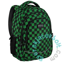 BackUp iskolatáska, hátizsák - 3 rekeszes - Checkerboard Gree (PLB8X73)