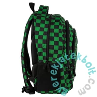 BackUp iskolatáska, hátizsák - 3 rekeszes - Checkerboard Gree (PLB8X73)