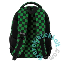 BackUp iskolatáska, hátizsák - 3 rekeszes - Checkerboard Gree (PLB8X73)