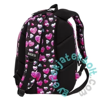 BackUp iskolatáska, hátizsák - 3 rekeszes - Glitter Hearts (PLB8X32)